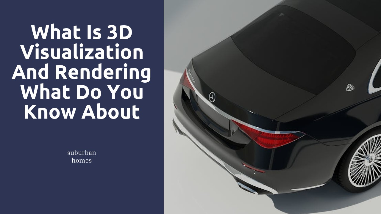 What is 3D visualization and rendering What do you know about them?